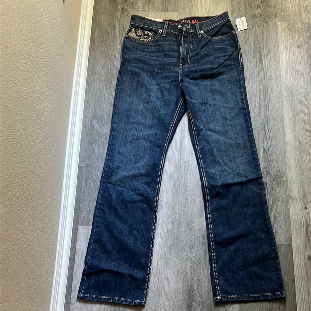 Women’s Dark Blue Embroidered pocket Skylar cruel girl Jeans